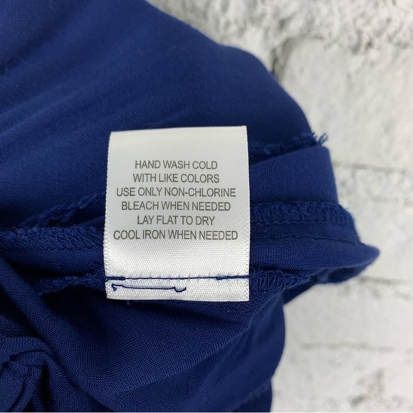 ModCloth Blue Rayon Culottes Gaucho Wide Leg Cropped Pants Small - Picture 12 of 12